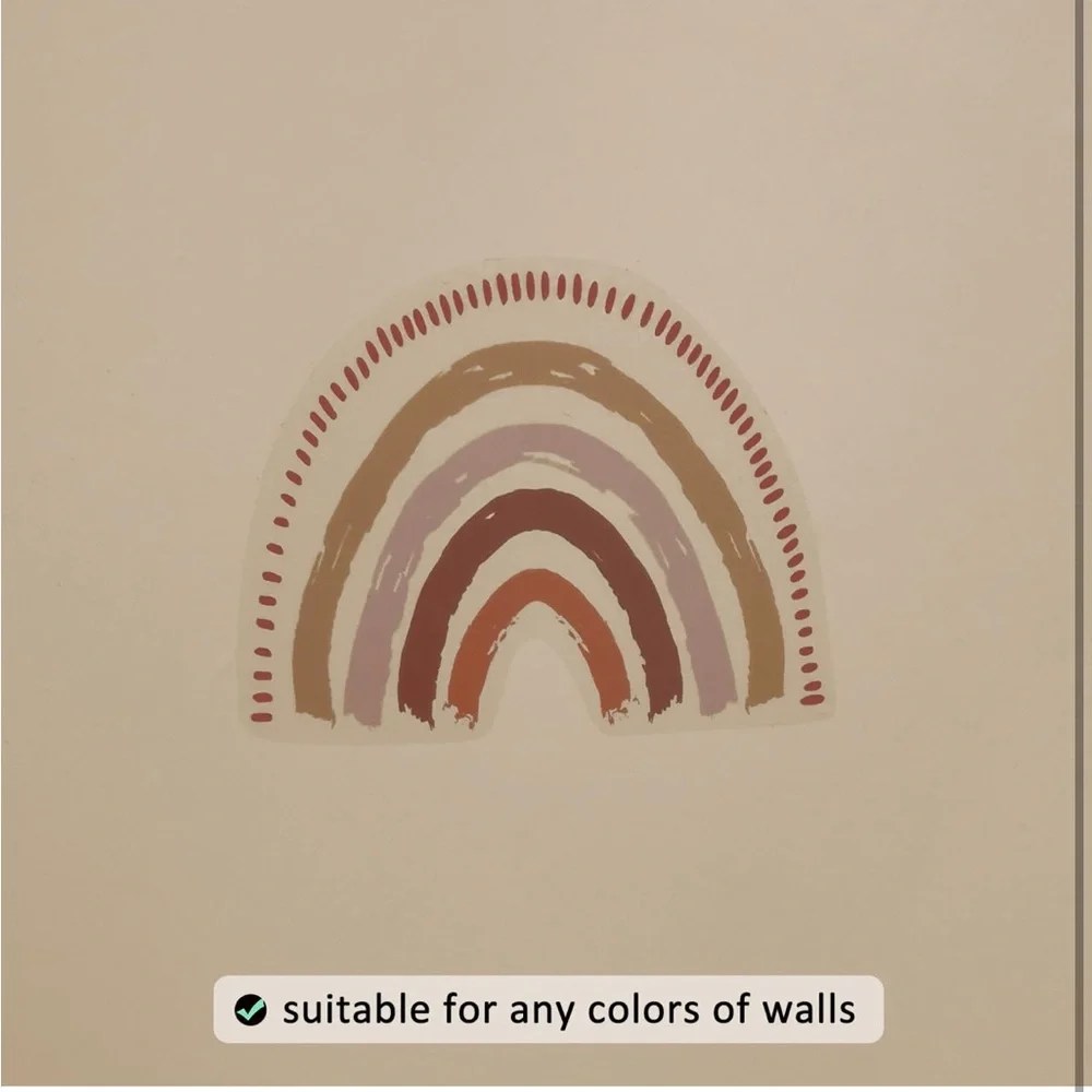 Neutral Rainbow Wall Decal Stickers - Set of Pastel Rainbows